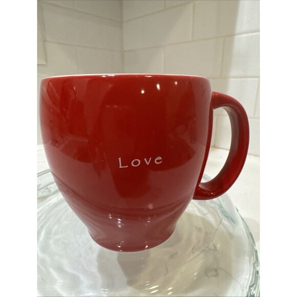 Vintage Starbucks Coffee Mug Valentines 2004 RED Feng Shui LOVE - Picture 11 of 13